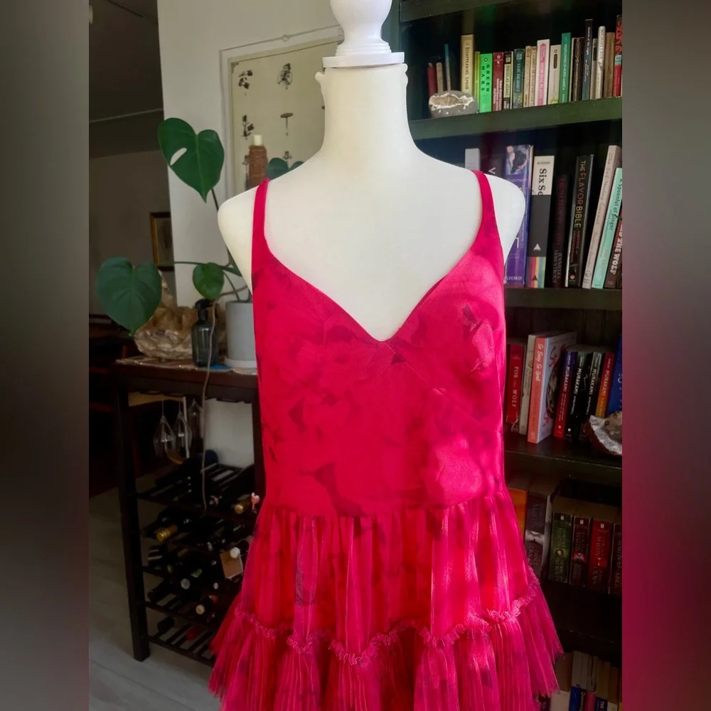 NWT Hutch Freya Sleeveless Tiered Tulle Maxi Dress - Picture 6 of 9